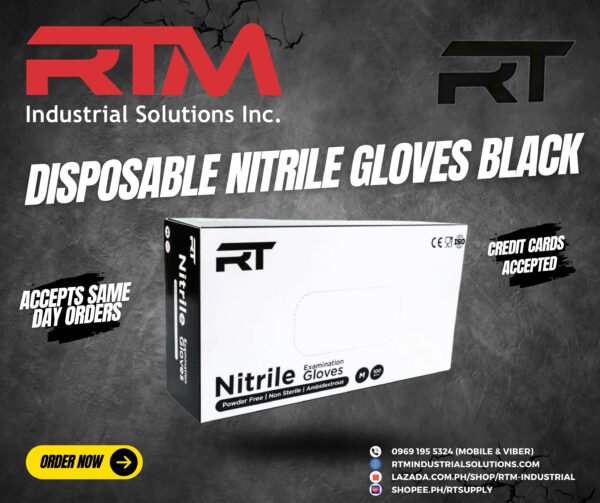 RT Nitrile Black Gloves