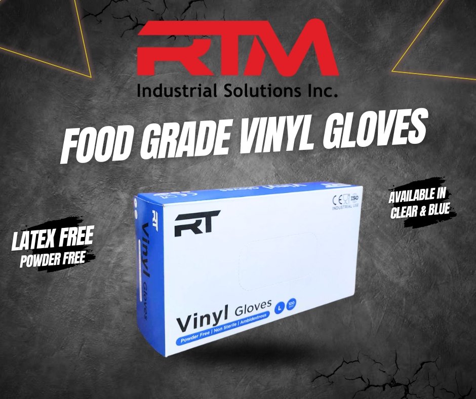 RT Vinyl Blue Gloves