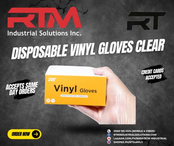 RT Vinyl Clear Gloves - Image 2
