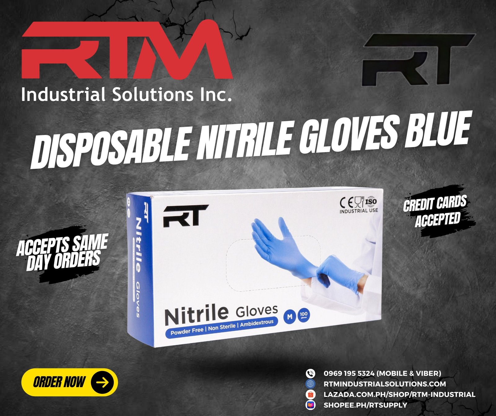 RT Nitrile Blue Gloves