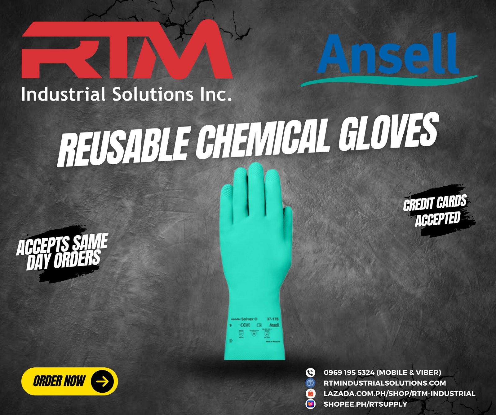 Ansell AlphaTec Solvex 37-176 Chemical Gloves